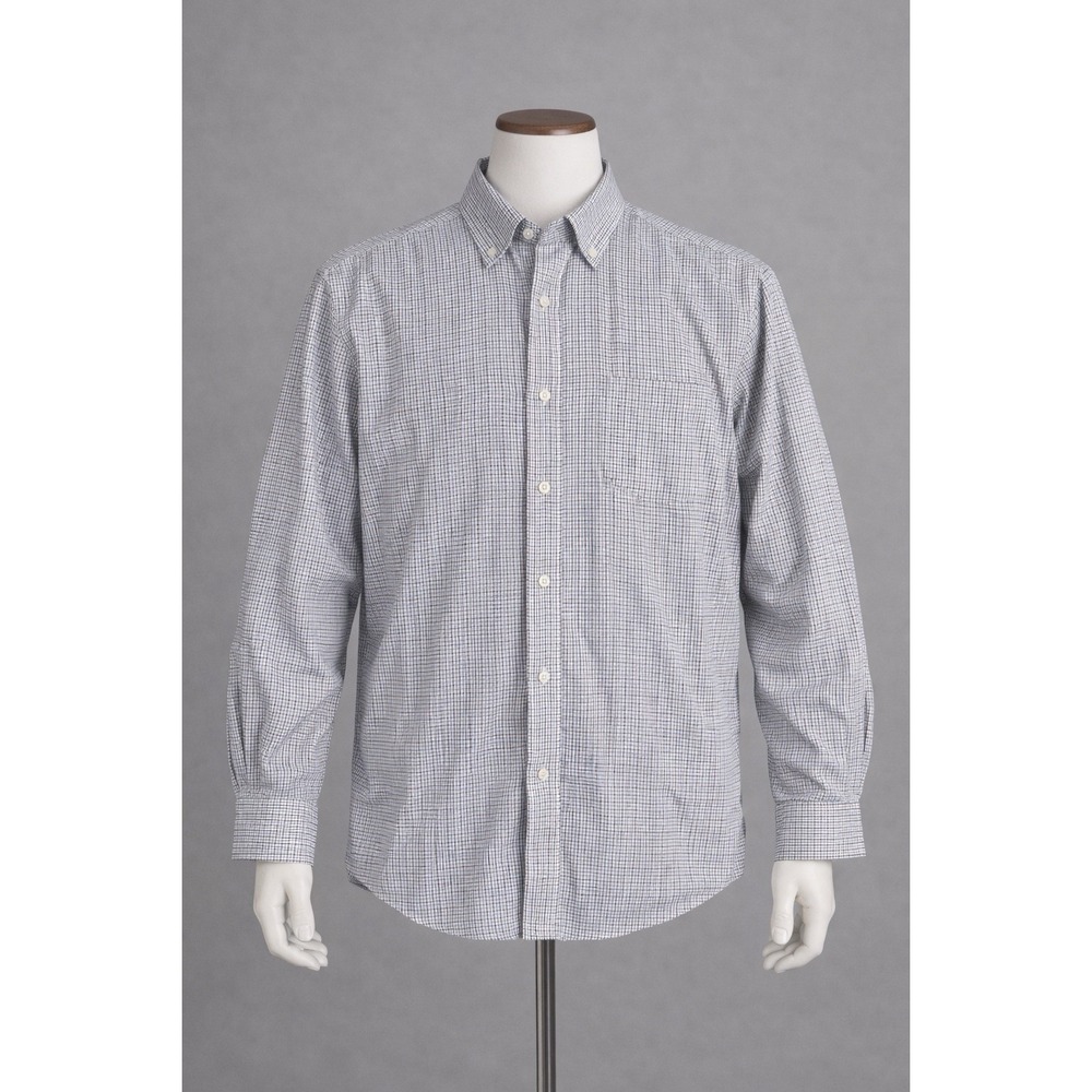 Polo Ralph Lauren Dress Shirt Mens 16 32/33 Blue/Black Plaid Classic Non Iron